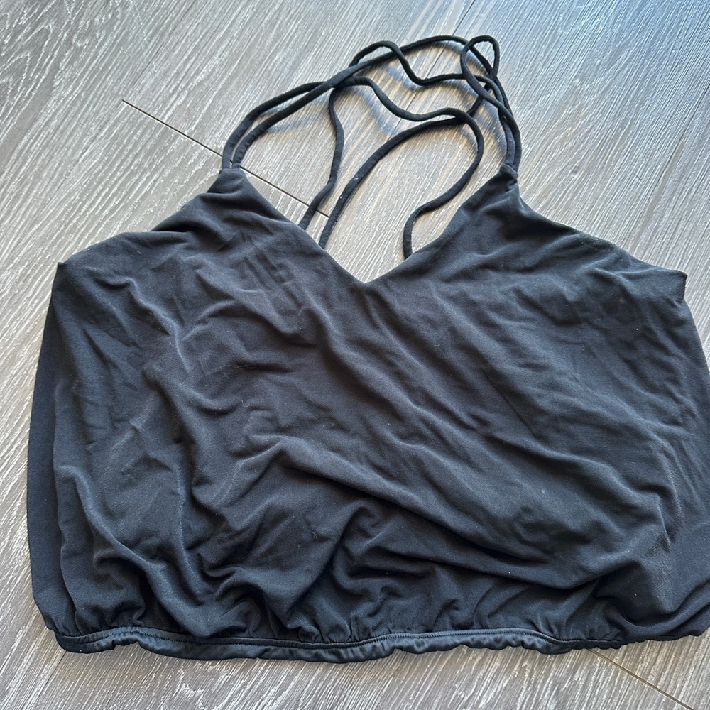 Black Strappy Crop Top / S / Express